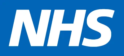 Plain rectangular NHS logo.