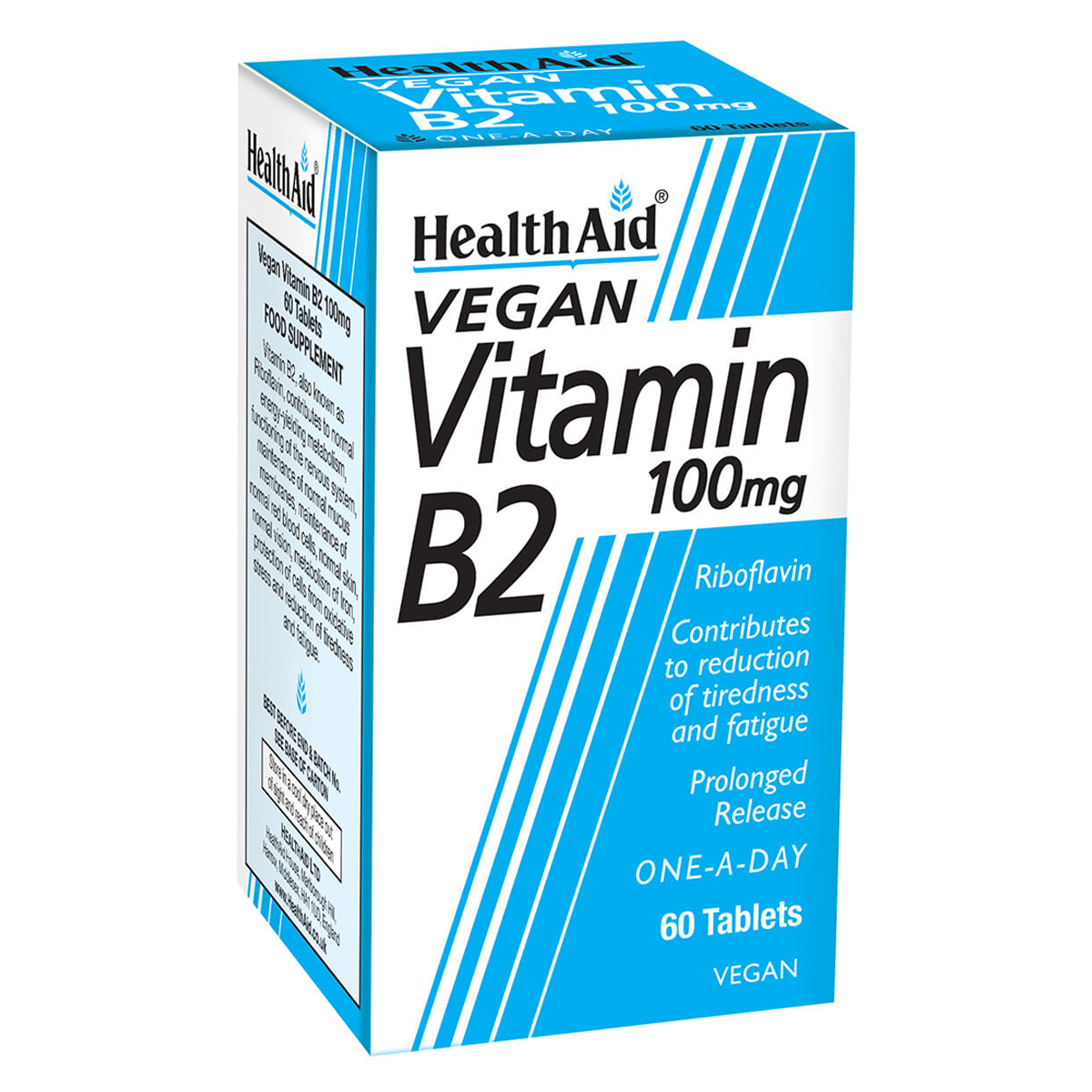 Vitamin B2 (Riboflavin) 100mg - Prolonged Release - 60 Tablets