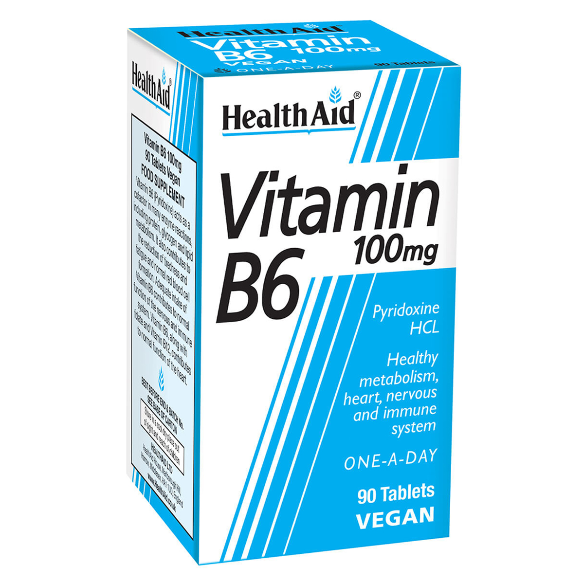 Vitamin B6 (Pyridoxine HCl) 100mg - 90 Tablets