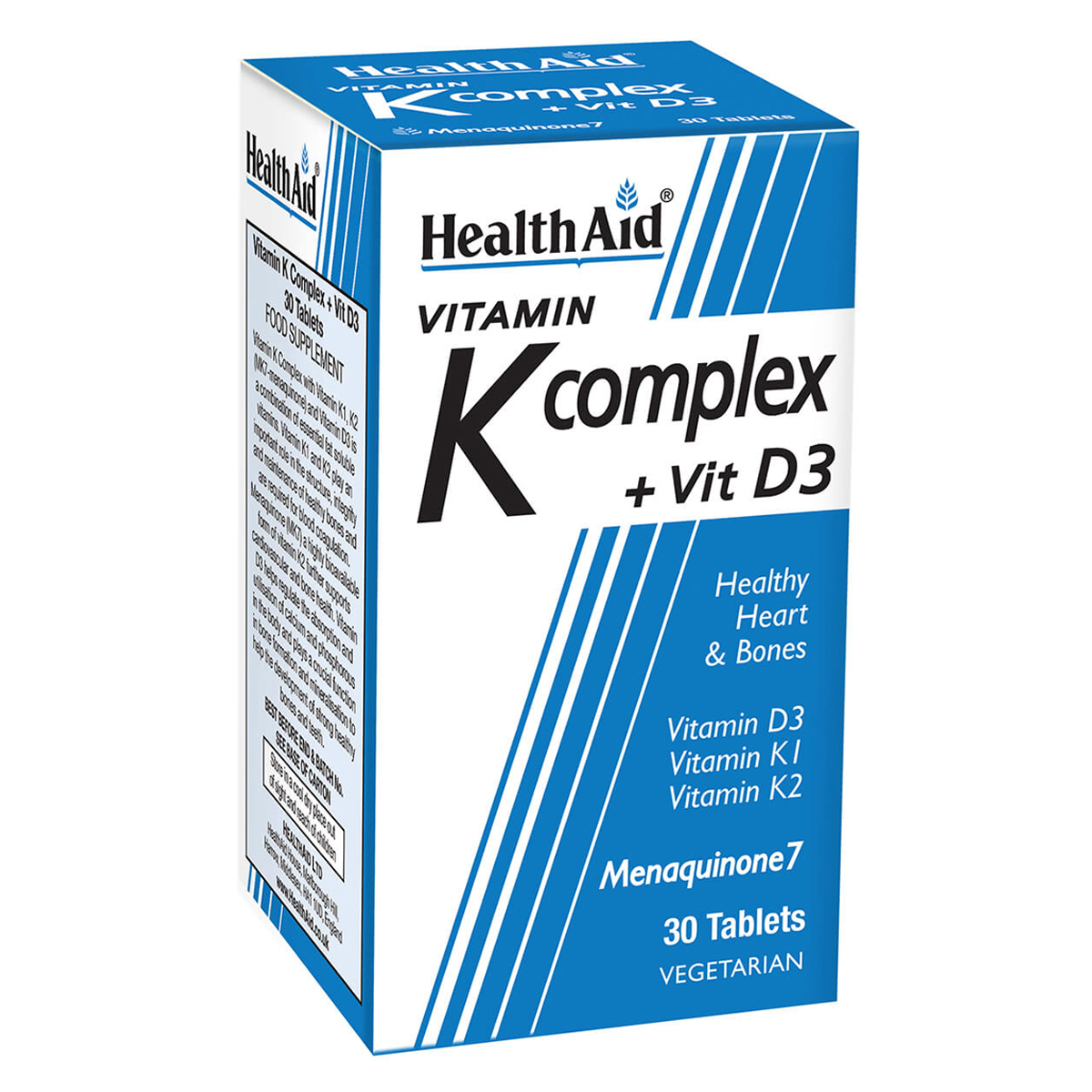 Vitamin K Complex +Vit D3 New (Menaquinone MK7) - 30 Tablets