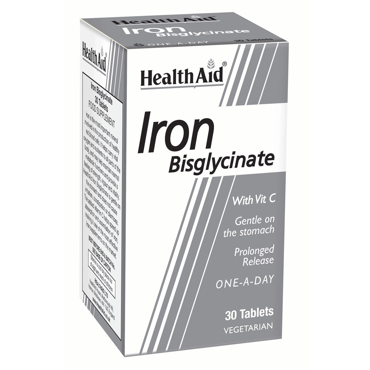 Iron Bisglycinate (Iron with Vitamin C) - 30 Tablets