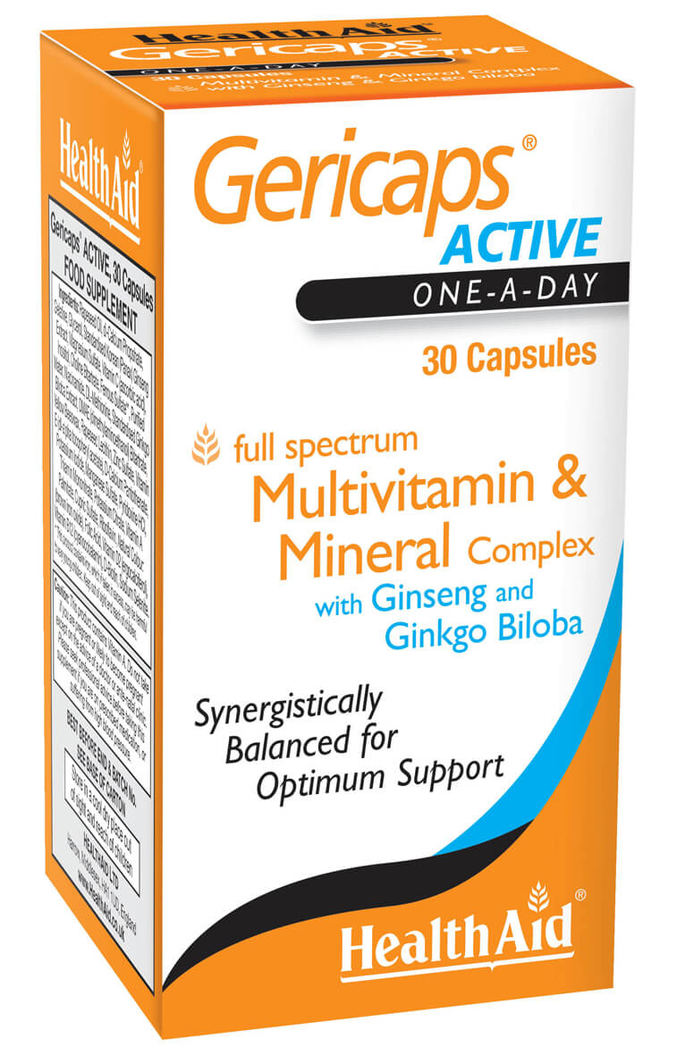 Gericaps® Active (with Ginseng + Ginkgo Biloba) - 30 Capsules