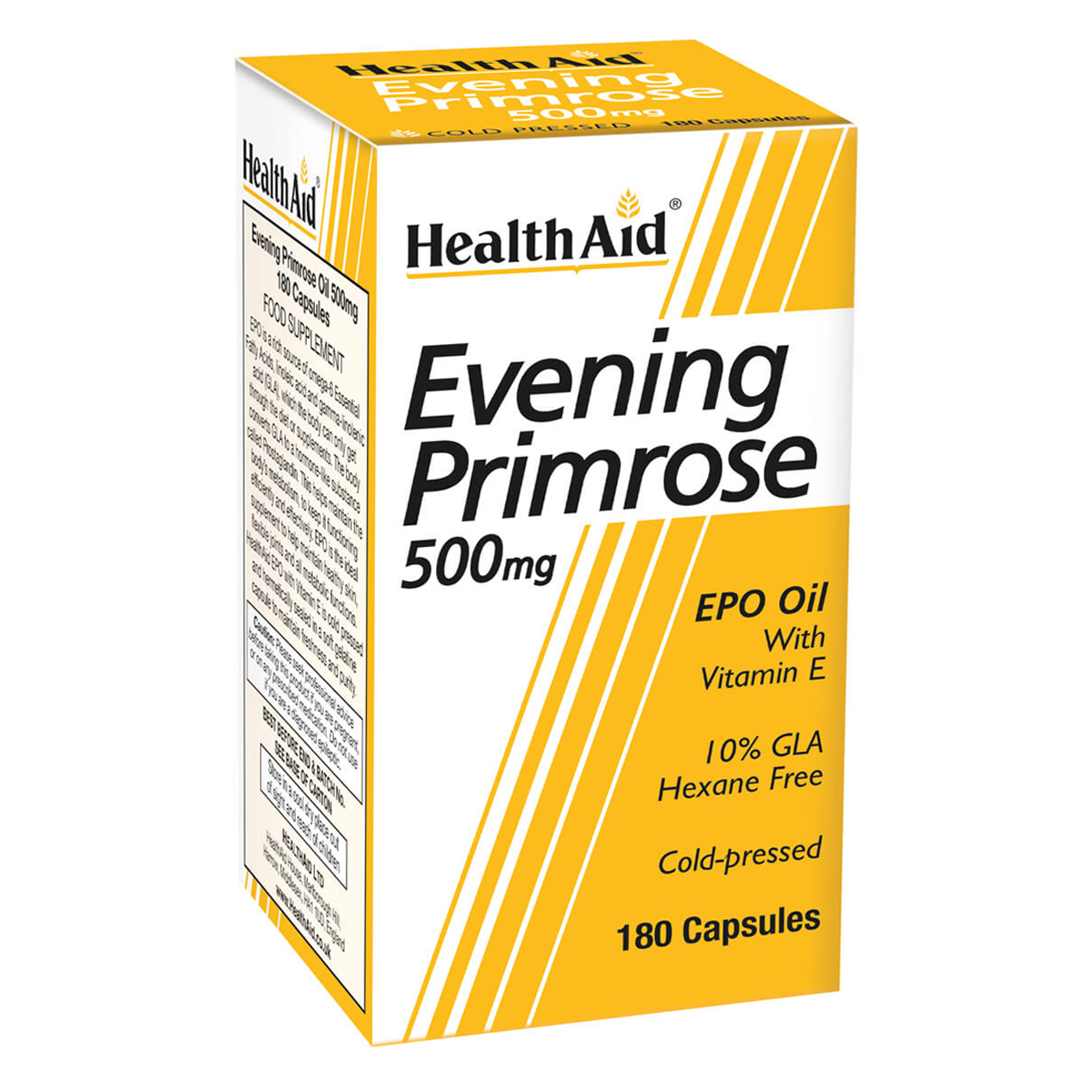 Evening Primrose Oil 500mg + Vitamin E - 180 Vegicaps