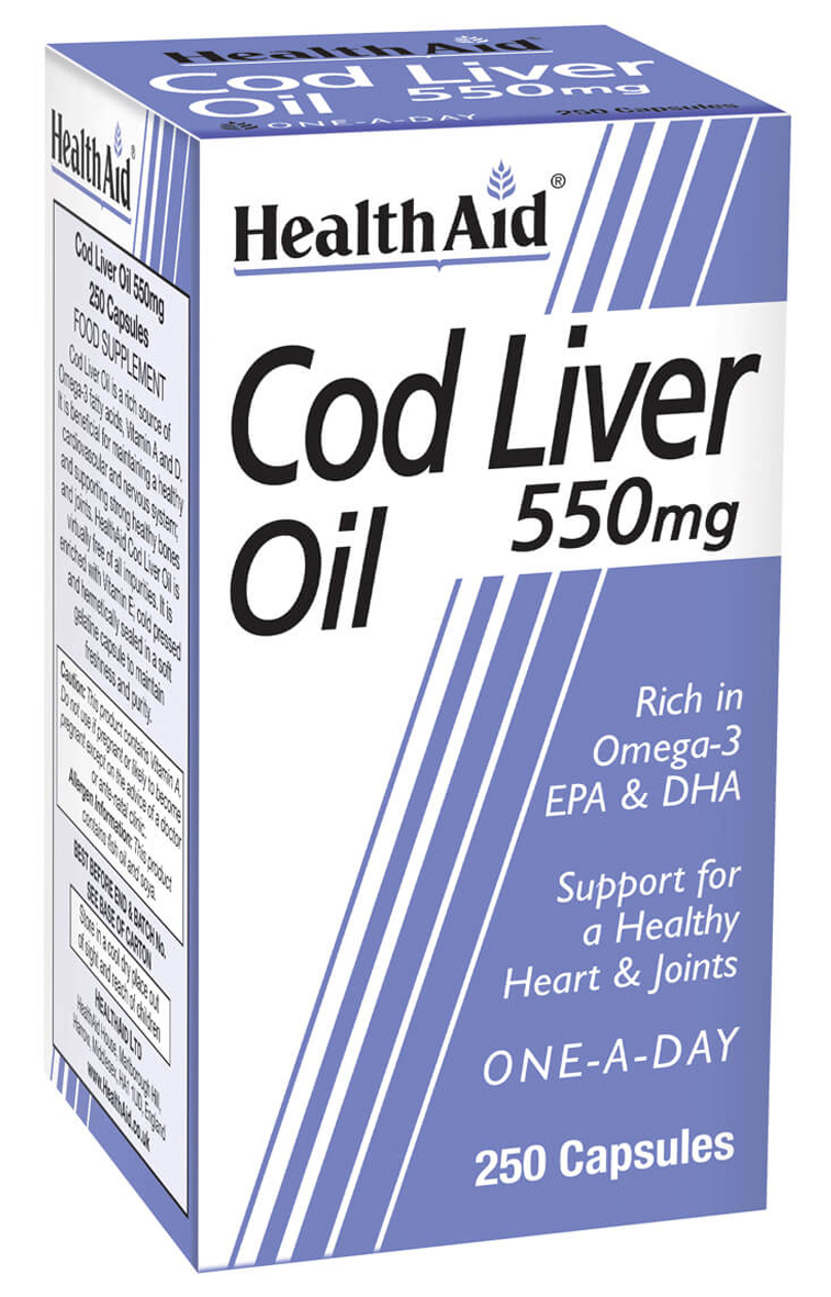 Cod Liver Oil 550mg - 250 Capsules