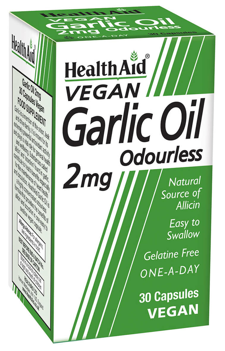 Garlic Oil 2mg (odourless) - 30 Vegicaps