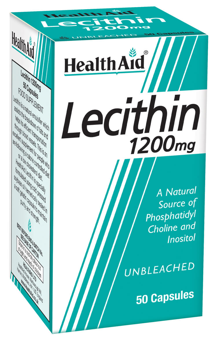 Lecithin 1200mg (unbleached) - 50 Capsules